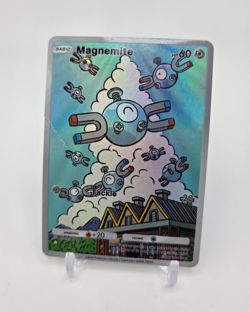 Custom Textured Foil Holo Magnemite Card Magnemite READ DESCRIPTION BELOW - Image 1