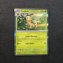 Pokemon TCG Prismatic Evolutions Leafeon Holo Rare Card 5/131 - Image 1