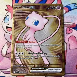 Pokemon TCG Mew EX Metal Gold NM 205/165 Scarlet & Violet 151 Promo Card NM - Image 1