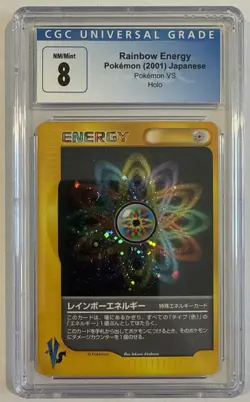Rainbow Energy Holo VS Set 2001 Japanese Pokemon Trading Card Game CGC 8 - Image 1