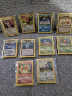 Lot of 10 VINTAGE Pokemon Cards - WOTC Sets ONLY! 1995-2000!LP/HP Cards! Read! - Image 1