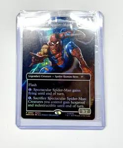 Marvel Legends Battle-Damaged Spider-Man Magic: The Gathering MTG CARD ONLY - Image 1