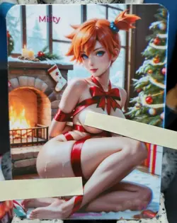 1/1 Only 1 Made Misty Christmas Pokemon NSFW Topless Lonestar Customs Waifu Card - Image 1
