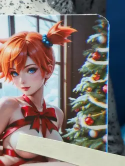 1/1 Only 1 Made Misty Christmas Pokemon NSFW Topless Lonestar Customs Waifu Card - Image 3