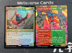 Magic MTG Scarlet Spider,Ben Reilly Borderless Foil Marvel Spider-Man Lot*2 - Image 1