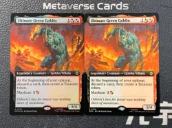 Magic MTG Ultimate Green Goblin 0276 Borderless Foil Marvel Spider-Man Lot*2 - Image 1