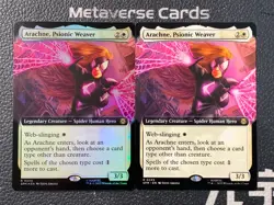 Magic MTG Arachne,Psionic Weaver Borderless Foil Marvel Spider-Man Lot*2 - Image 1