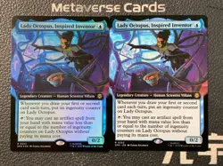Magic MTG Lady Octopus,Inspired Inventor Borderless Foil Marvel Spider-Man Lot*2 - Image 1