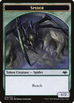 FOIL Spider Token 10x - Green - Ljunggren Art - MH1 Modern Horizons MTG Magic NM - Image 1