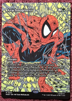 Arachnogenesis (Borderless) - Spider-Man - Magic: The Gathering 0031 MINT - Image 1