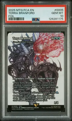 2025 MTG FINAL FANTASY: THROUGH THE AGES FOIL #0005 TERRA BRANFORD PSA 10 - Image 1