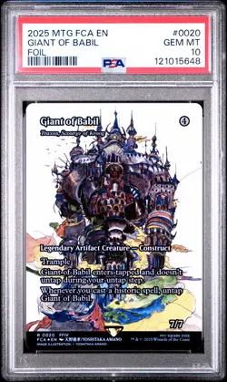 2025 MTG FINAL FANTASY: THROUGH THE AGES FOIL #0020 GIANT OF BABIL PSA 10 - Image 1