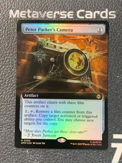 Magic MTG Peter Parker's Camera 0280 Borderless Foil Marvel Spider-Man - Image 1