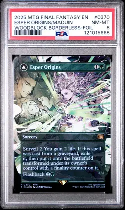 2025 MTG FINAL FANTASY #0370 ESPER ORIGINS/SUMMON: ESPER MADUIN PSA 8 - Image 1