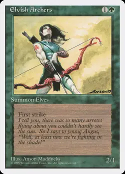 Elvish Archers 4th Edition NM Green Rare MAGIC THE GATHERING MTG CARD ABUGames - Image 1
