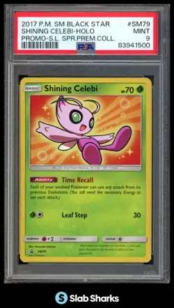 2017 POKEMON SM BLACK STAR PROMOS #SM79 SHINING CELEBI HOLO SPC PROMO MINT PSA 9 - Image 1