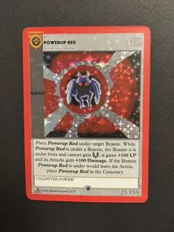 Powerup Red Full Holo 25/159 MetaZoo Cryptid Nation 1st Edition NM (x1) - Image 1
