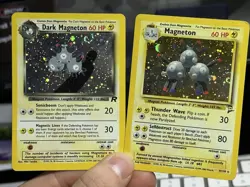 Dark Magneton 11/82 Team Rocket 2000 9/130 Base 2 Vintage Pokemon Card Lot WOTC - Image 1