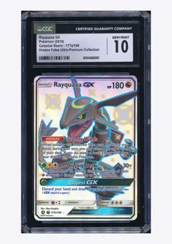 Pokemon CGC10 GEM MINT Rayquaza GX Shiny Holo 2019 177a/168 Hidden Fates English - Image 1