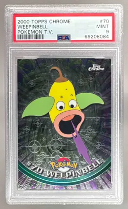 69208084 Weepinbell 2000 Pokemon T.V Topps Chrome - EN #70 PSA 9 - Image 1