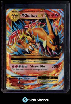 2016 POKEMON XY EVOLUTIONS #13/108 MEGA CHARIZARD EX HOLO RARE - Image 1