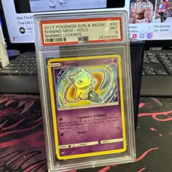 2017 POKEMON SUN & MOON SHINING LEGENDS #40 SHINING MEW-HOLO PSA 9 - Image 1
