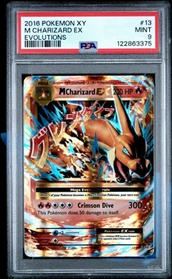 122863375 Mega Charizard 2016 Pokemon XY Evolutions #13 PSA 9 - Image 1