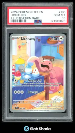 2024 POKEMON SV TEMPORAL FORCES #180/162 LICKITUNG ILLULLSTRATION RARE PSA 10 - Image 1