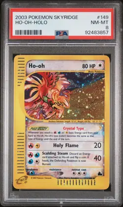 2003 POKEMON SKYRIDGE #149 HO-OH-HOLO PSA 8 - Image 1