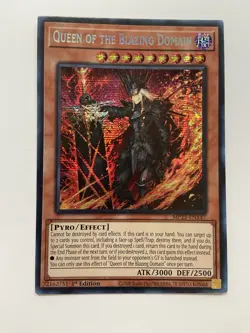 Queen of The Blazing Domain Prismatic Secret Rare 1st Edition MP25 - EN147 NM/M - Image 1