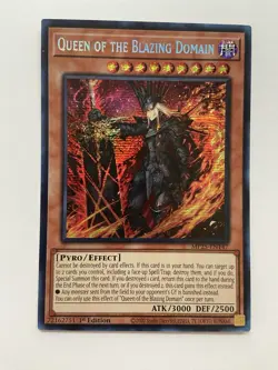 Queen of The Blazing Domain Prismatic Secret Rare 1st Edition MP25 - EN147 NM/M - Image 3