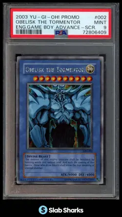 2003 YU-GI-OH! PROMO #GBI-002 OBELISK THE TORMENTOR SECRET RARE PSA 9 - Image 1