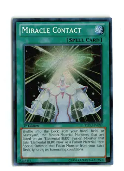 MIRACLE CONTACT REDU-EN093 1st EDITION SECRET RARE YUGIOH TCG LP - Image 1
