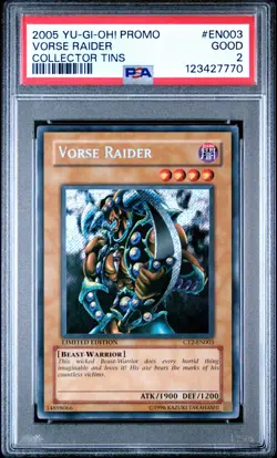 2005 YU-GI-OH! PROMO COLLECTOR TINS #EN003 VORSE RAIDER PSA 2 - Image 1