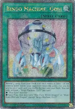 Bingo Machine, Go!!! - RA02-EN062 - Quarter Century Secret Rare - 1st Edition x1 - Image 1