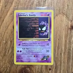 🔥Sabrina's Gastly Pokemon Card 96/132 Gym Challenge Non-Holo 2000 WOTC 30HP -LP - Image 1