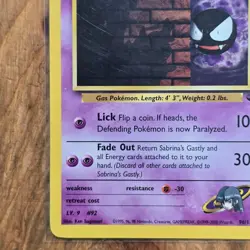 🔥Sabrina's Gastly Pokemon Card 96/132 Gym Challenge Non-Holo 2000 WOTC 30HP -LP - Image 5