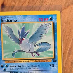 🔥Articuno Pokemon Card 17/62 Fossil Non-Holo 1999 WOTC 70HP Rare -LP - Image 3