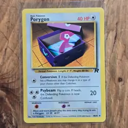 🔥Porygon Pokemon Card 48/82 Team Rocket Non-Holo 2000 WOTC 40HP Uncommon -LP - Image 1