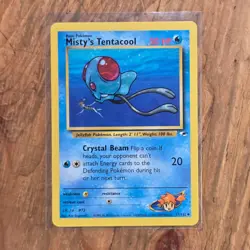 🔥Misty's Tentacool Pokemon Card 57/132 Gym Heroes Non-Holo 2000 WOTC 50HP -LP - Image 1