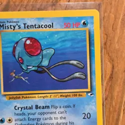 🔥Misty's Tentacool Pokemon Card 57/132 Gym Heroes Non-Holo 2000 WOTC 50HP -LP - Image 3