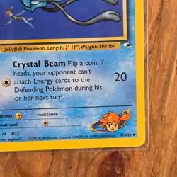 🔥Misty's Tentacool Pokemon Card 57/132 Gym Heroes Non-Holo 2000 WOTC 50HP -LP - Image 4