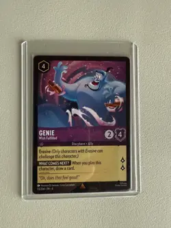 Disney Lorcana TCG Azurite Sea Genie Wish Fulfilled 53/204 Rare Nonfoil Card - Image 1