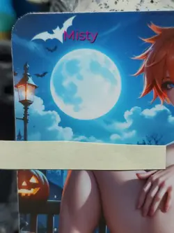 1/1 Only 1 Made Misty Halloween Pokemon NSFW Topless Lonestar Customs Waifu Card - Image 2