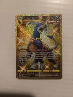 2021 Pokemon Houndoom Battle Styles Gold Secret Rare Card 179/163 - Image 1