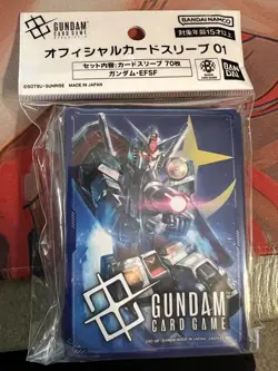NEW Gundam Card Game - Official Card Sleeves 01 (Earth Federation) Sealed Rare - Image 1