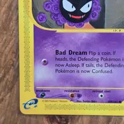 🔥Gastly Pokemon Collectible Card 109/165 Expedition Non-Holo 2002 WOTC 40HP-LP - Image 5