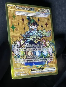 Pokemon TCG Stellar Crown Terapagos EX Hyper Rare Gold Card 173/142 - Image 1