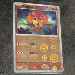 Pokemon TCG S&V White Flare Pansear 014/086 Pokeball Reverse Holo Card - Image 1