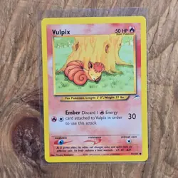 🔥Vulpix Pokemon Collectible Card 91/105 Neo Destiny Non-Holo 2002 WOTC 50HP -LP - Image 1